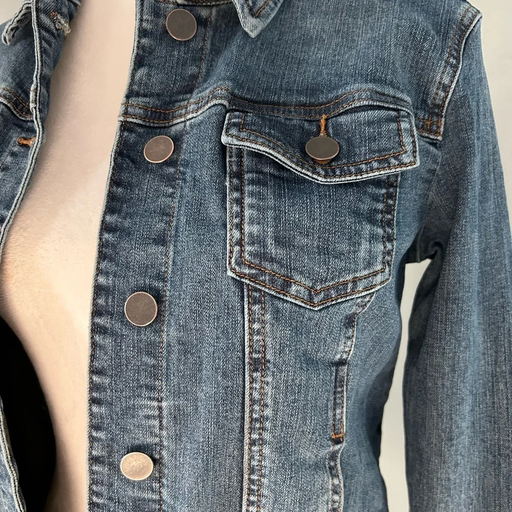 Kut from the Kloth Blue Denim Jacket - Picture 2 of 7